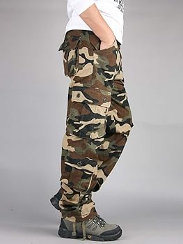 Men's Relaxed Fit Cargo Pants,Outdoors Wild Military Army